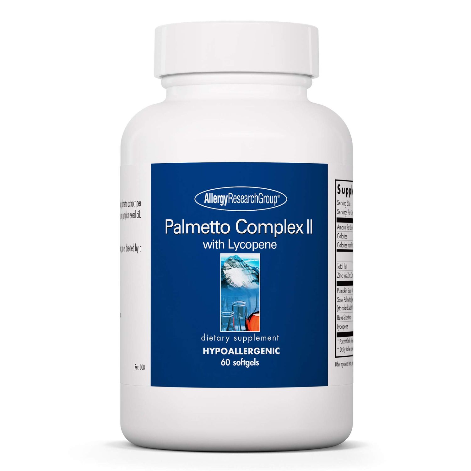 Allergy Research Group Palmetto Complex II - Prostate Support, Saw Palmetto for Men Women, with Lycopene, Pumpkin Seed Oil, Zinc - 60 Count