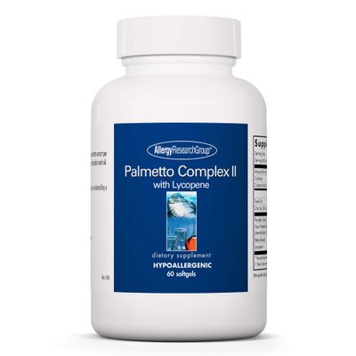 Allergy Research Group Palmetto Complex II - Prostate Support, Saw Palmetto for Men Women, with Lycopene, Pumpkin Seed Oil, Zinc - 60 Count