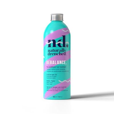 Naturally Drenched Rebalance Pre-Conditioner Hair Treatment for Dry, Damaged or Color Treated Hair Vegan, Phalate Paraben-Free 13.5 Ounces