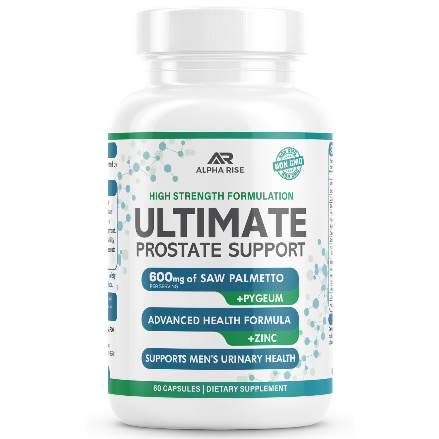 Best Over-the-Counter Prostate Support Health Supplement for Men - 600 mg Saw Palmetto 300mg Pygeum - 16 Herbs Zinc - Relief from Enlarged Prostate Stop Frequent Urination - 60 Capsules
