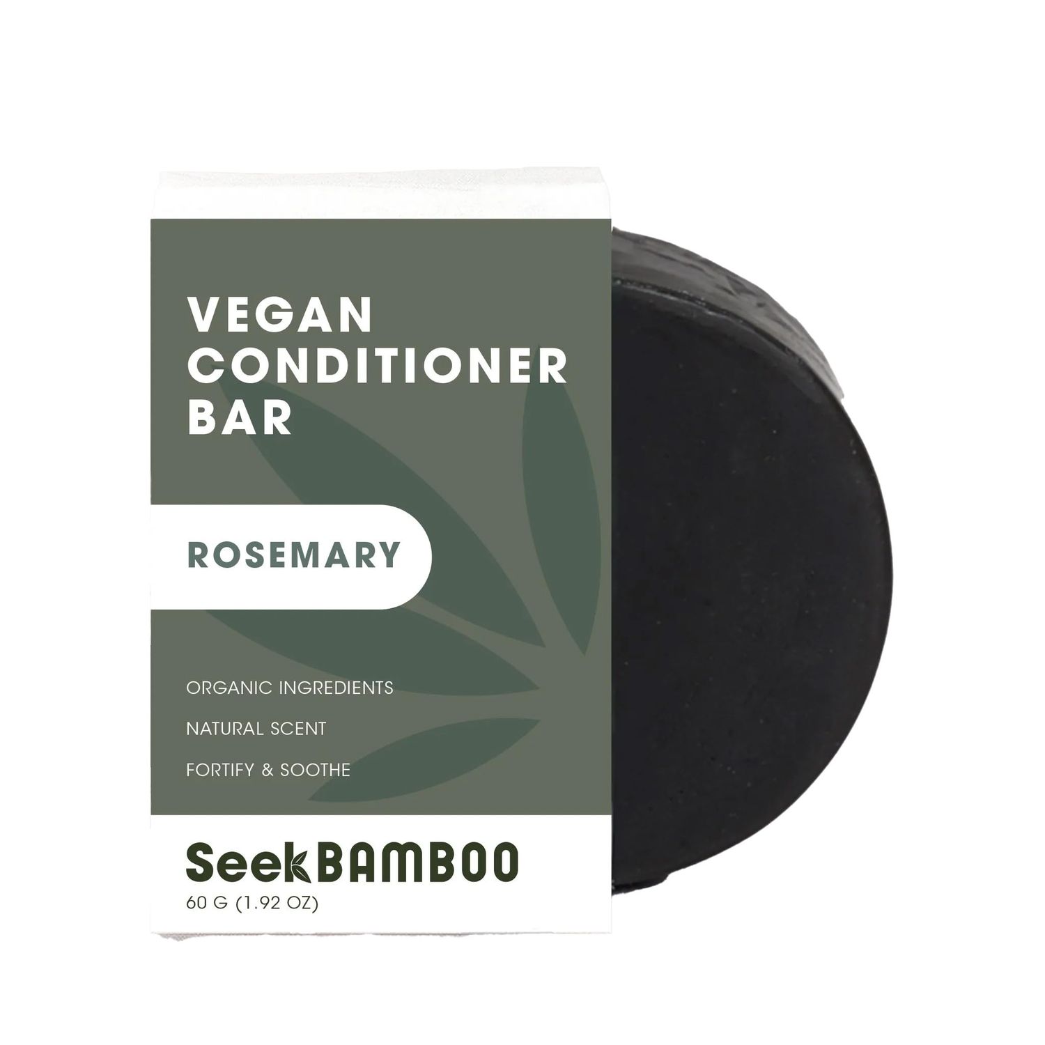 Seek Bamboo Rosemary Conditioner Bar Deep Moisturizing Strengthening - Natural Hair Care with Shea Butter, Olive Oil Biotin SLS-Free and All-Natural