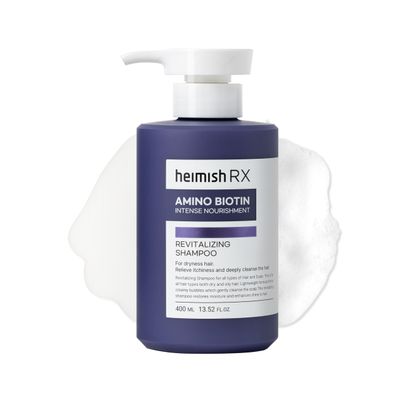 HEIMISH RX Amino Biotin Revitalizing Shampoo - Hair Treatment for Gentle Cleansing, Hydrating, Volumizing, Itchiness Relief, For All Types of Hair Scalp with Amino Acid, Biotin, 400ml (13.52 fl.oz)