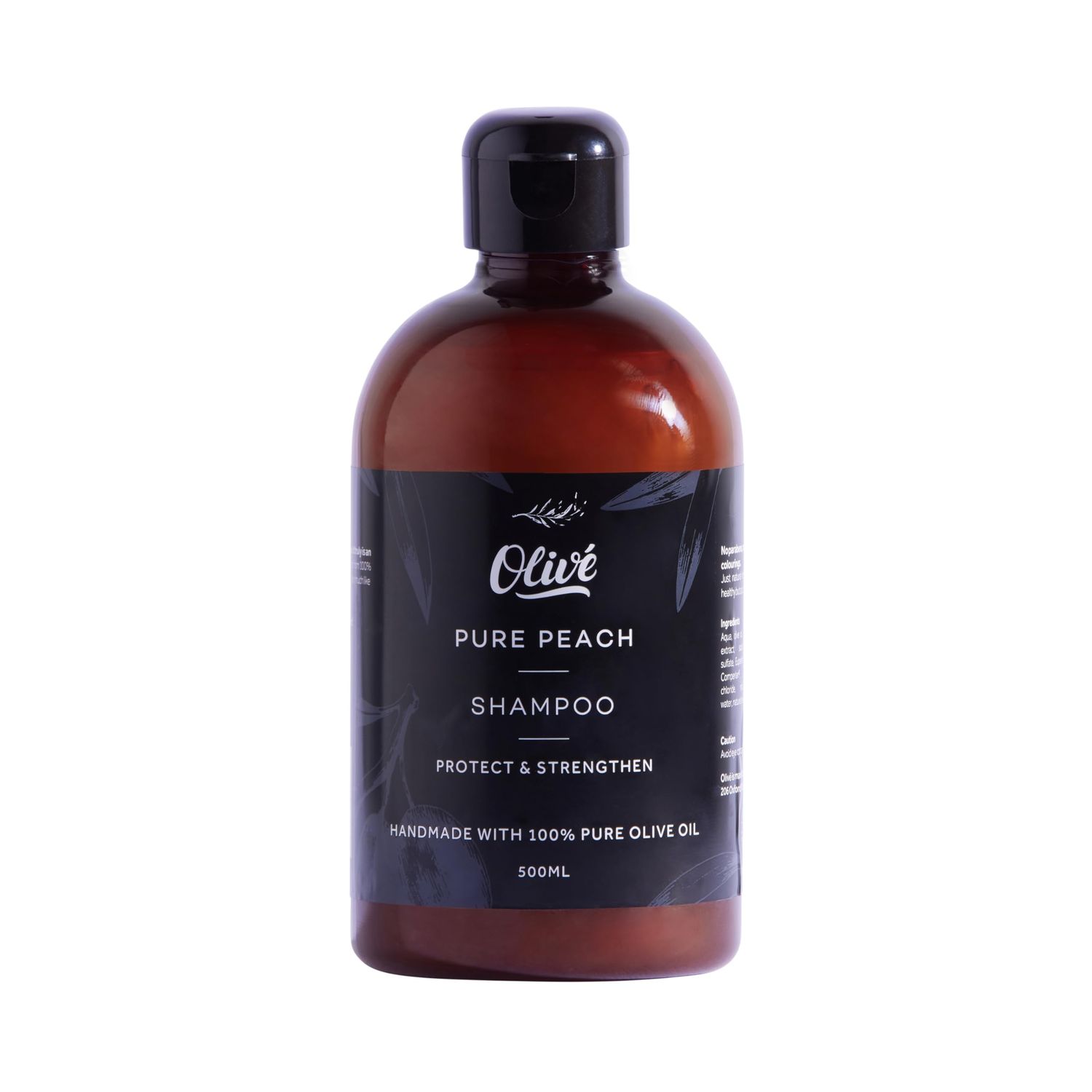 Oliv Made with Natural Ingredients 100 Pure Olive Oil Shampoo 500ml - Pure Peach