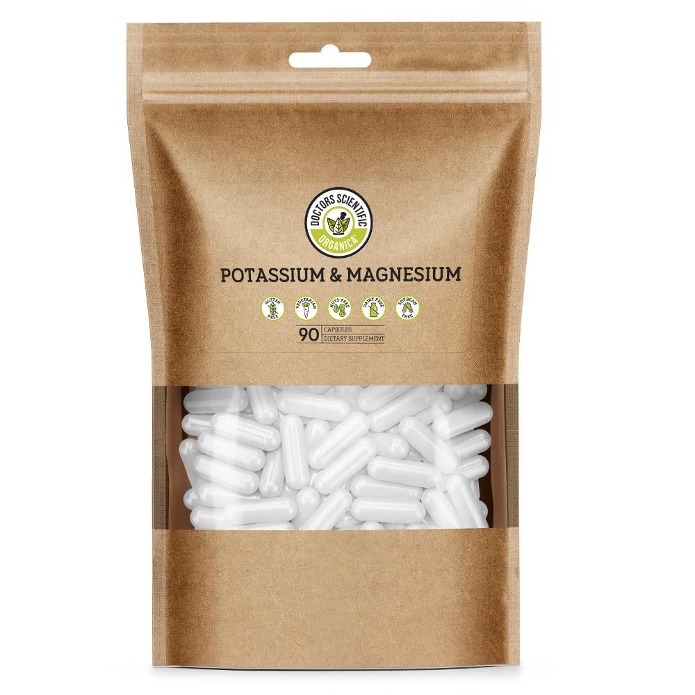 DSO Potassium Magnesium Supplement - 90 Count - Doctor Designed High Absorption Magnesium Potassium Supplement - Vegan Potassium Magnesium Aspartate for Sleep Leg Cramp Relief