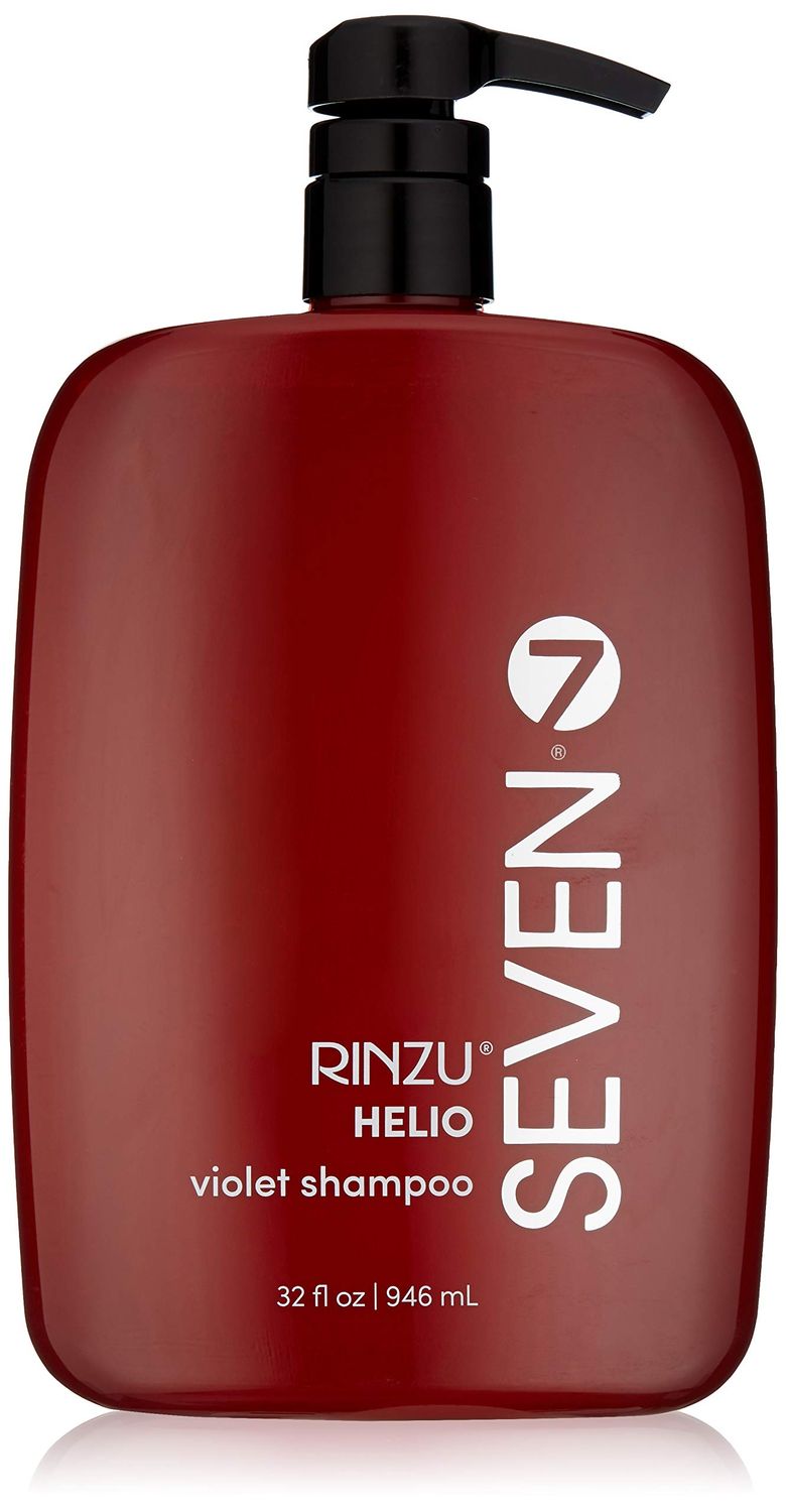 SEVEN Hair Care Rinzu Helio Violet Shampoo for Women Men with Green Tea Amino Acid, Purple Shampoo for Blonde Hair Brassiness, Sulfate Paraben Free, Cruelty Free, Made in USA, 32 oz