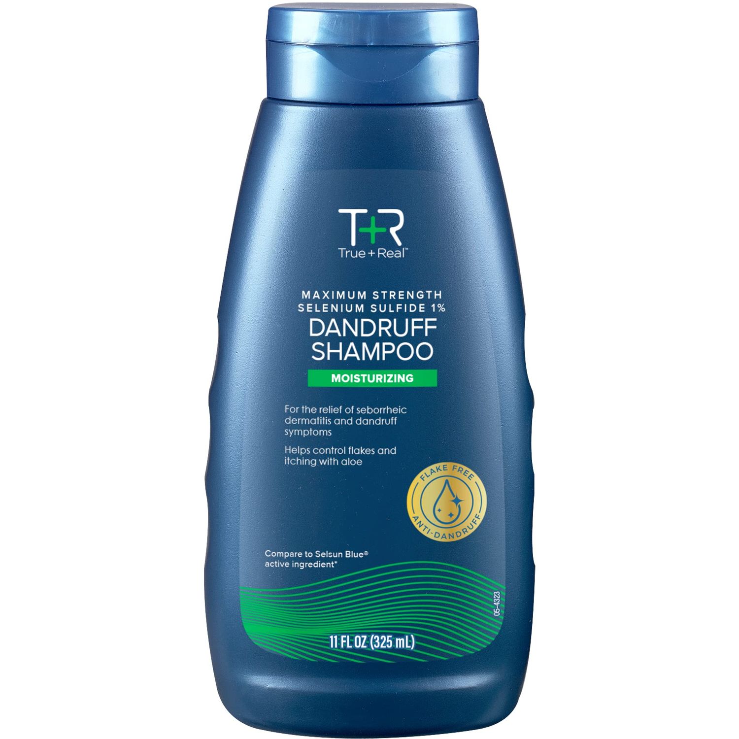 TrueReal Moisturizing Dandruff Shampoo with Aloe and Selenium Sulfide 1, 11fl oz
