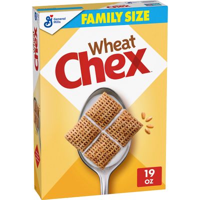 Wheat Chex Breakfast Cereal, Homemade Chex Mix Ingredient, Family Size, 19 oz