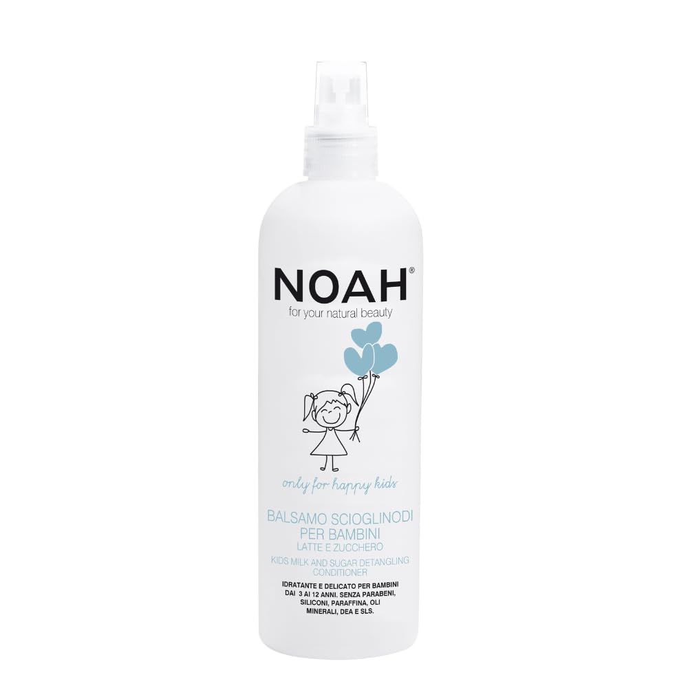 NOAH Conditioner Detangler for Kids - Milk Sugar Conditioner with Vitamin E - Vegan, Gentle Hair, Non Toxic, Frizz Free, Eco Friendly Conditioner - 8.5 fl.oz