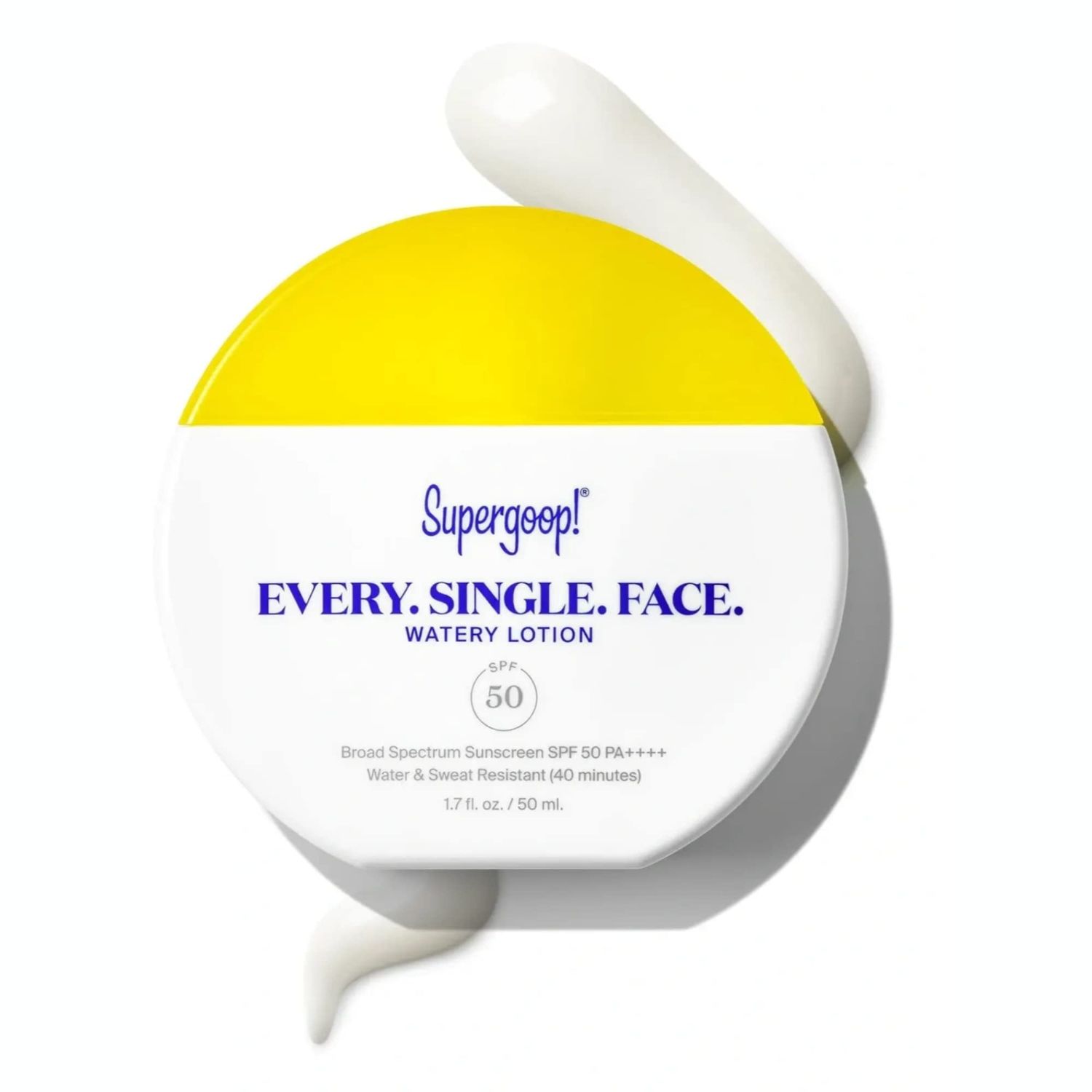 Supergoop! Every. Single. Face. Watery Lotion - 1.7 fl oz - Broad Spectrum SPF 50 PA Sunscreen Lotion - Water Sweat Resistant - All Skin Types