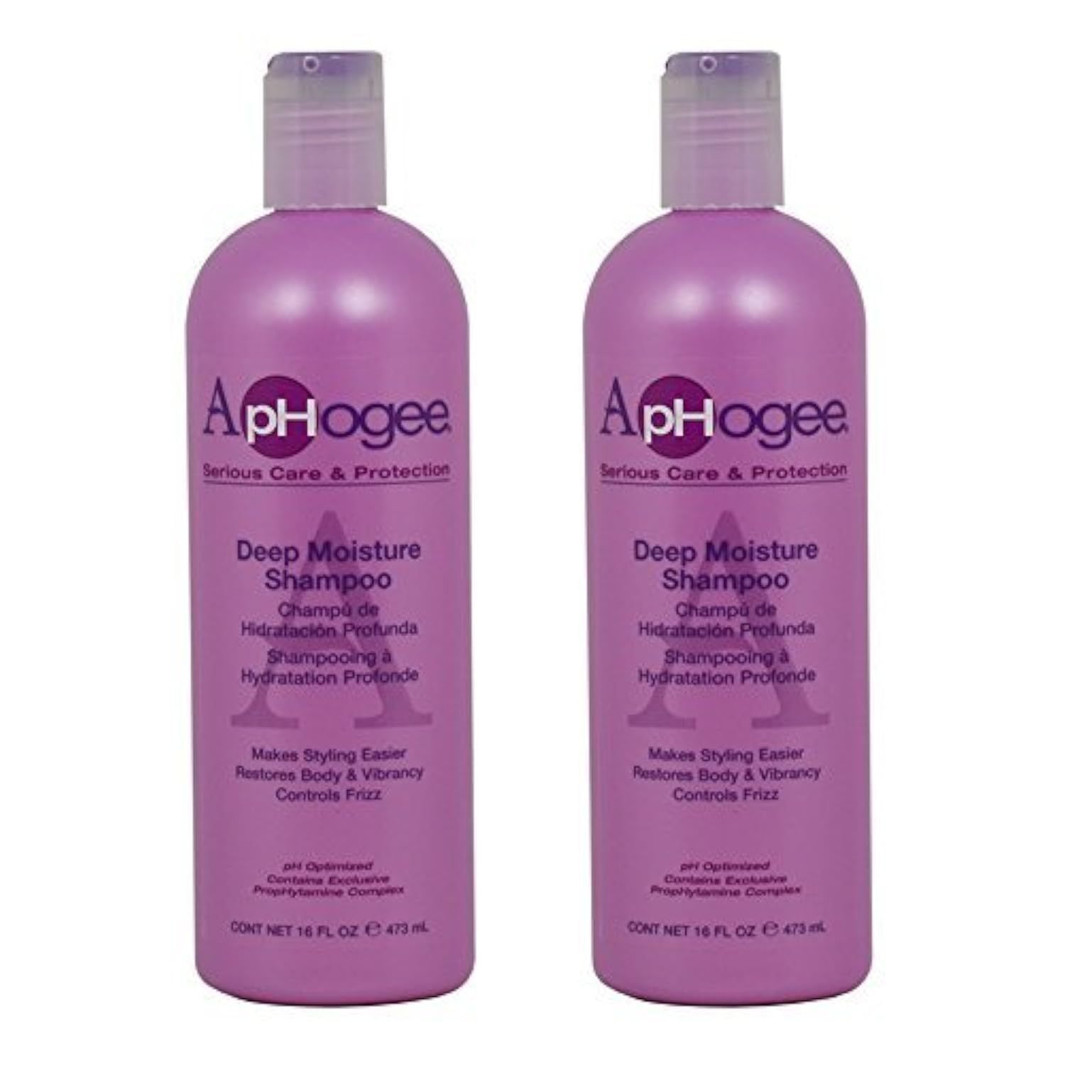 ApHogee Deep Moisture Shampoo 16oz (Pack of 2)