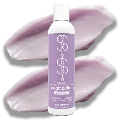 SIMPLY SMOOTH Xtend Keratin Magic Potion Conditioner Daily Conditioner Restore Repair Dry, Damaged, Depleted Hair Hydrate Create Soft, Healthy Hair For All Hair Types 8.5 Fl Oz