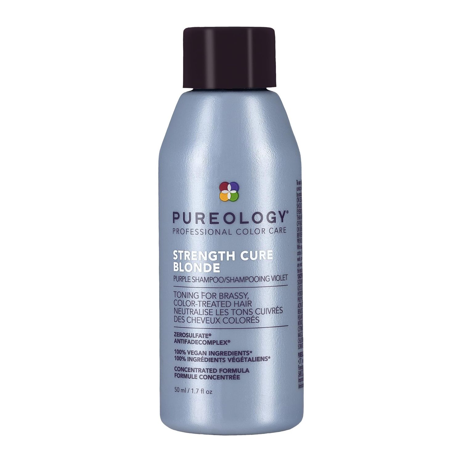 Pureology Strength Cure Blonde Purple Shampoo for Blonde Lightened Color-Treated Hair, 1.7 Fl Oz