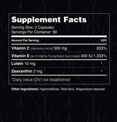Zinc Free AREDS 2 for Eye Health - 3 Month Supply - Based on The Areds II Study but Without Zinc