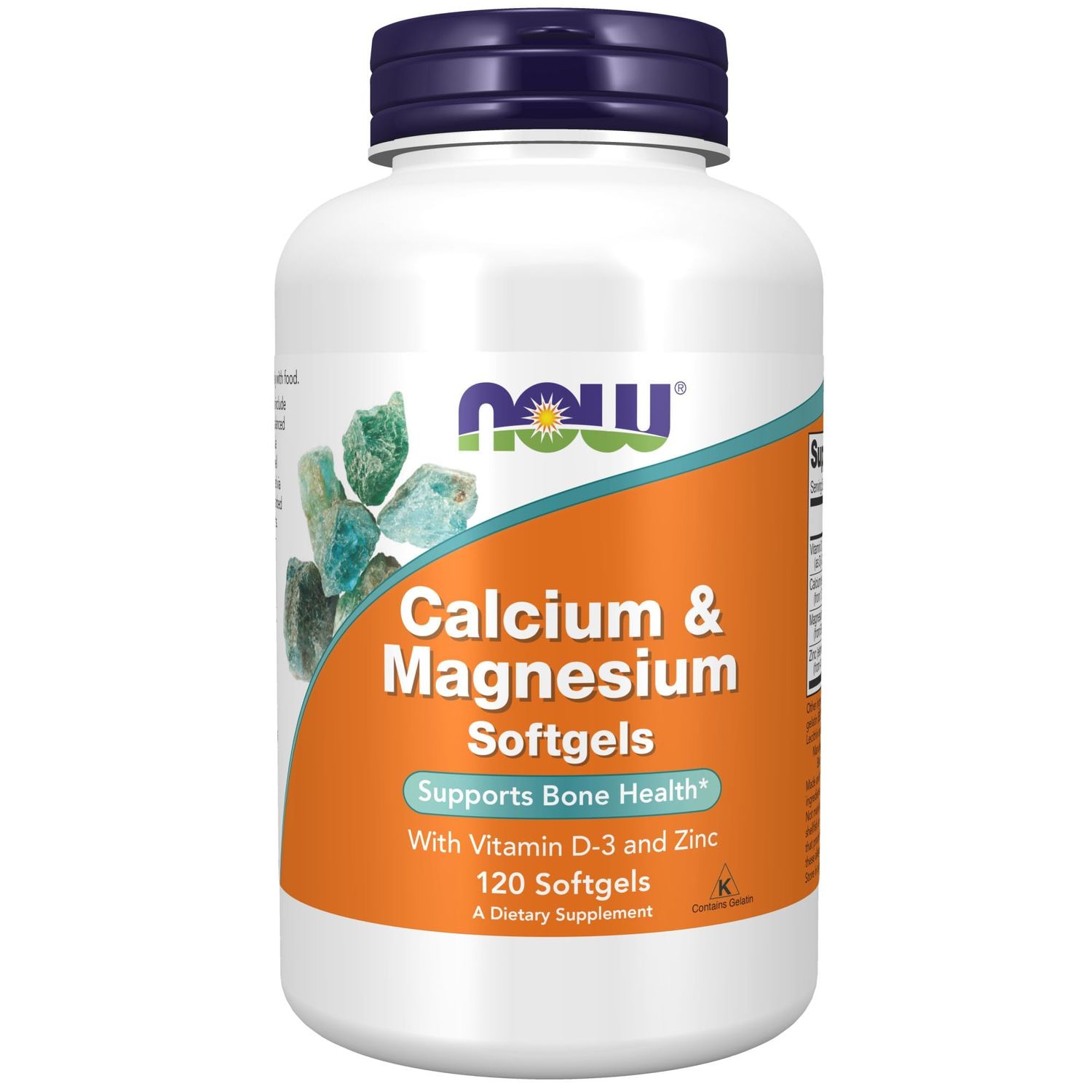 NOW Foods Supplements, Calcium Magnesium with Vitamin D-3 and Zinc, Supports Bone Health, 120 Softgels