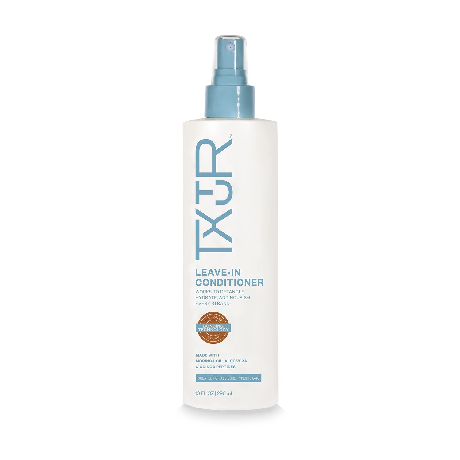 TXTUR Leave-In Bond Repair Conditioner, Detangles, Strengthens, Nourishes While Adding Intense Shine Softness, Weightless Formula Keeps Curls Defined, 10 Fl Oz