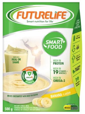 FUTURELIFE Smart Food 500g17.6oz High In Protein Gluten Free Keto Friendly High In Vitamins High In Minerals High In Fiber (Banana, 2 Pack)