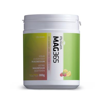 ITL Health MAG365 Ionic Magnesium Citrate Healthy Metabolism, Tissue Formation Bone Development Develop Maintain Healthy Teeth, Muscle Function (Exotic Raspberry Lemon, 300g)