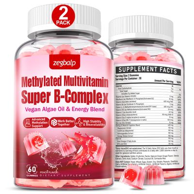 ZEGBALP Methylated Multivitamin with B Complex for Women - Daily Vitamin B1, B2, B6, B12, Folate, C Magnesium with Omega 3 - Supports for Energy Immune - Gluten-Free Sugar-Free