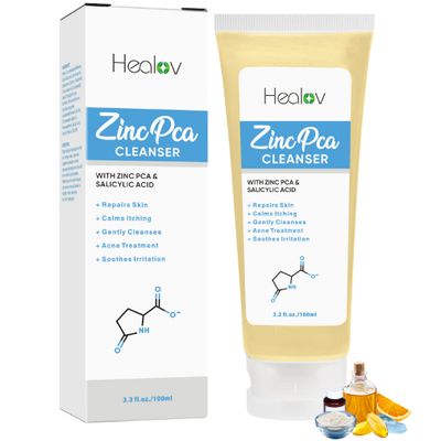 Zinc Face Wash Zinc Soap Skin Therapy Body Cleanser for Acne, Rosacea, Eczema, Dermatitis, Psoriasis, Itching Cleansing, Calming Facial Wash Exfoliating Zinc Face Body Wash for All Skin Types
