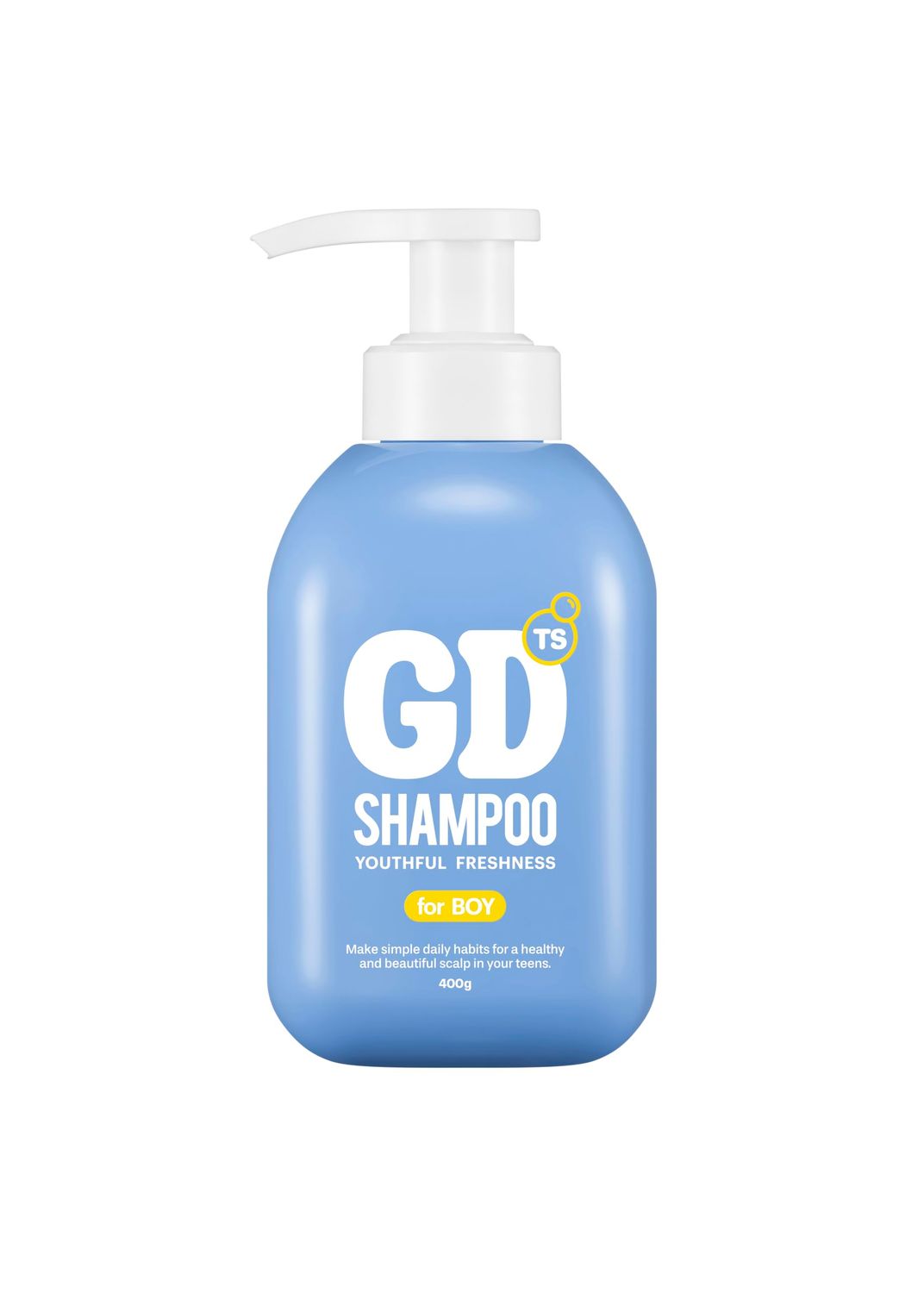 TS GD For Boy Shampoo Gentle Cleansing, Dandruff Control, Sensitive Scalp Care Natural Ingredients, Non-GMO, Paraben-Free Ideal for Teens Youth (400mL) Korean Shampoo