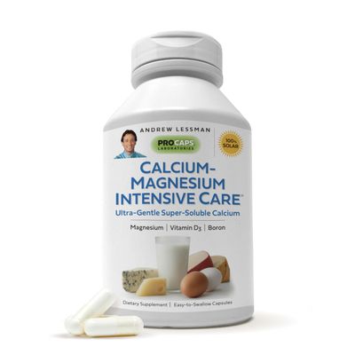 ANDREW LESSMAN Calcium Magnesium Intensive Care 250 Capsules - Bone and Skeleton Health Essentials. Easy to Swallow Capsules, Super Soluble Fine Powder. Gentle to Even The Most Sensitive Stomachs
