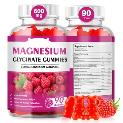 Magnesium Glycinate Gummies 600mg for Adults Gummy Chewable Kids Sleep Sugar Free Green People Bisglycinate Organic Chews Magnesio Calm Trace Glycine Women Supplement Complex Calcium Zinc