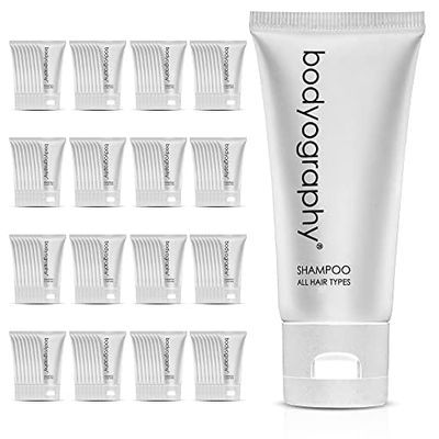 World Amenities - Bodyography blanc- Bulk Shampoo 1.4oz Vanilla White Tea, Mini Travel Size Toiletries (100 Recyclable Tube with Flip Top Cap) Hotel Amenities, Suitable for All Hair Types