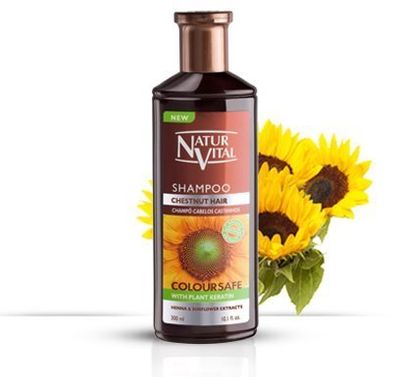 Hair Shampoo Henna Chestnut - Colour and Shine - 300 Ml Natural Organic