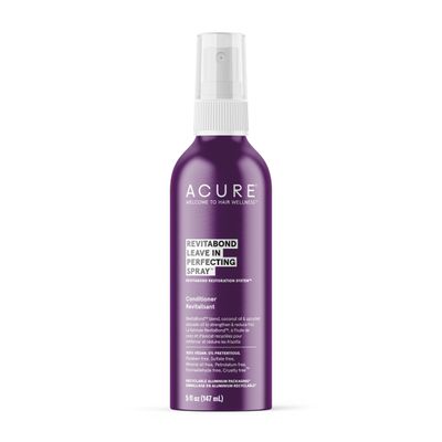 Acure Revitabond Leave-In Conditioner - Lightweight Detangler Frizz Fighter, Provides Heat Protection Silky Smooth Finish for Manageable Hair, Vegan, 5 Fl Oz