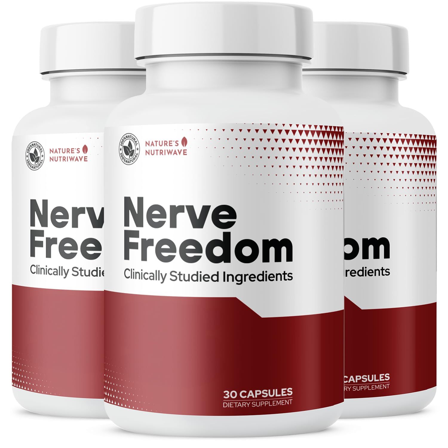 Nature s NutriWave NerveFreedom Capsules - Plant-Based Formula with Turmeric, Alpha Lipoic Acid, and Magnesium Glycinate - Non-GMO, Made in The USA, Easy-to-Use, 30 Capsules, 3 Month Supply