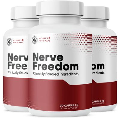 Nature s NutriWave NerveFreedom Capsules - Plant-Based Formula with Turmeric, Alpha Lipoic Acid, and Magnesium Glycinate - Non-GMO, Made in The USA, Easy-to-Use, 30 Capsules, 3 Month Supply