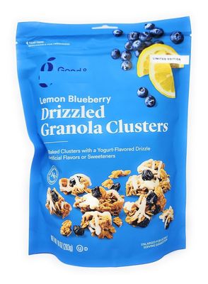 Lemon Blueberry Drizzled Granola Clusters Limited Edition Soft Baked Clusters with Yogurt Flavored Drizzle No Artificial Flavors or Sweeteners 10oz283g (Pack of 1)
