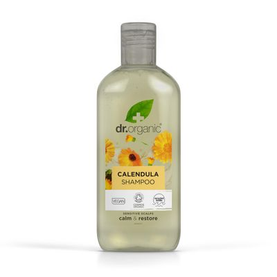 DR ORGANIC, Calendula Shampoo, Natural, Vegan, Cruelty Free, Paraben SLS Free, For Sensitive Skin, 265ml