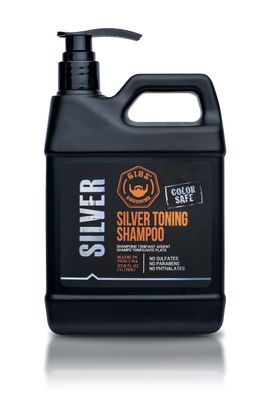 GIBS Silver Shampoo, Purple Shampo for Men and Women, Reduces Brassy and Yellow Tones, Color Safe, 33.8 oz