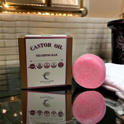 Castor Oil Shampoo Bar for Hair Growth Scalp Health - Vegan Hair Cleanser with Pure Castor Oil, Sulfate-Free, Moisturizing Nourishing, Eco-Friendly, Suitable for All Hair Types - 90g3.17oz