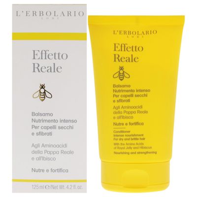 L&#39;Erbolario Effetto Reale Intense Nourishment Conditioner - Ideal For Dry And Brittle Hair - Strengthens And Repairs Damaged Hair - Adds Softness And Volume - Paraben And Silicone Free - 4.2 Oz