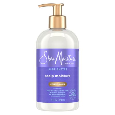SheaMoisture Scalp Moisture Conditioner Aloe Butter Vitamin B3 for Moisturized Hair Fair Trade, Sulfate-Free 13oz