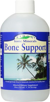 Eidon Ionic Minerals Bone Support Liquid Supplement - Ionic Trace Mineral Drops to add to Water for Bone Health, Calcium, Magnesium, Zinc, Manganese, Silica, Sulfur, Boron, Bioavailable - 18 oz