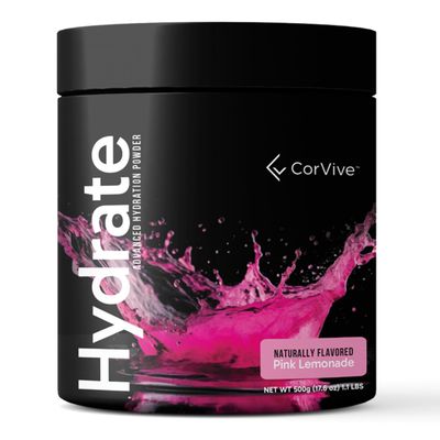 Hydrate Electrolyte Drink Mix Pink Lemonade Flavor NSF Certified Electrolytes, Vitamin C, Magnesium, Zinc, Potassium Used by Athletes US Military Boost Performance 50 Servings
