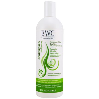 Beauty Without Cruelty Shampoo, Clarifying Rosemary Mint Tea Tree - Aromatherapy Hair Scalp Treatment, SLS-Free, Vegan-Friendly Cruelty-Free, 16 Oz