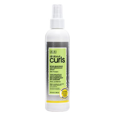 ALL ABOUT CURLS Bond Building Anti-Breakage Spray, Strengthens Protects, Vegan Cruelty Free, Sulfate Free, 8 Fl Oz
