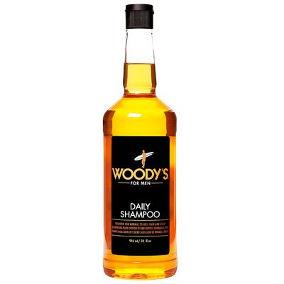Woody&#39;s Daily Shampoo for Men - Sulfate-Free, Hydrating Hair Care, All Natural Organic, Refreshing Scalp Cleanser Mens Shampoo, 32 fl oz