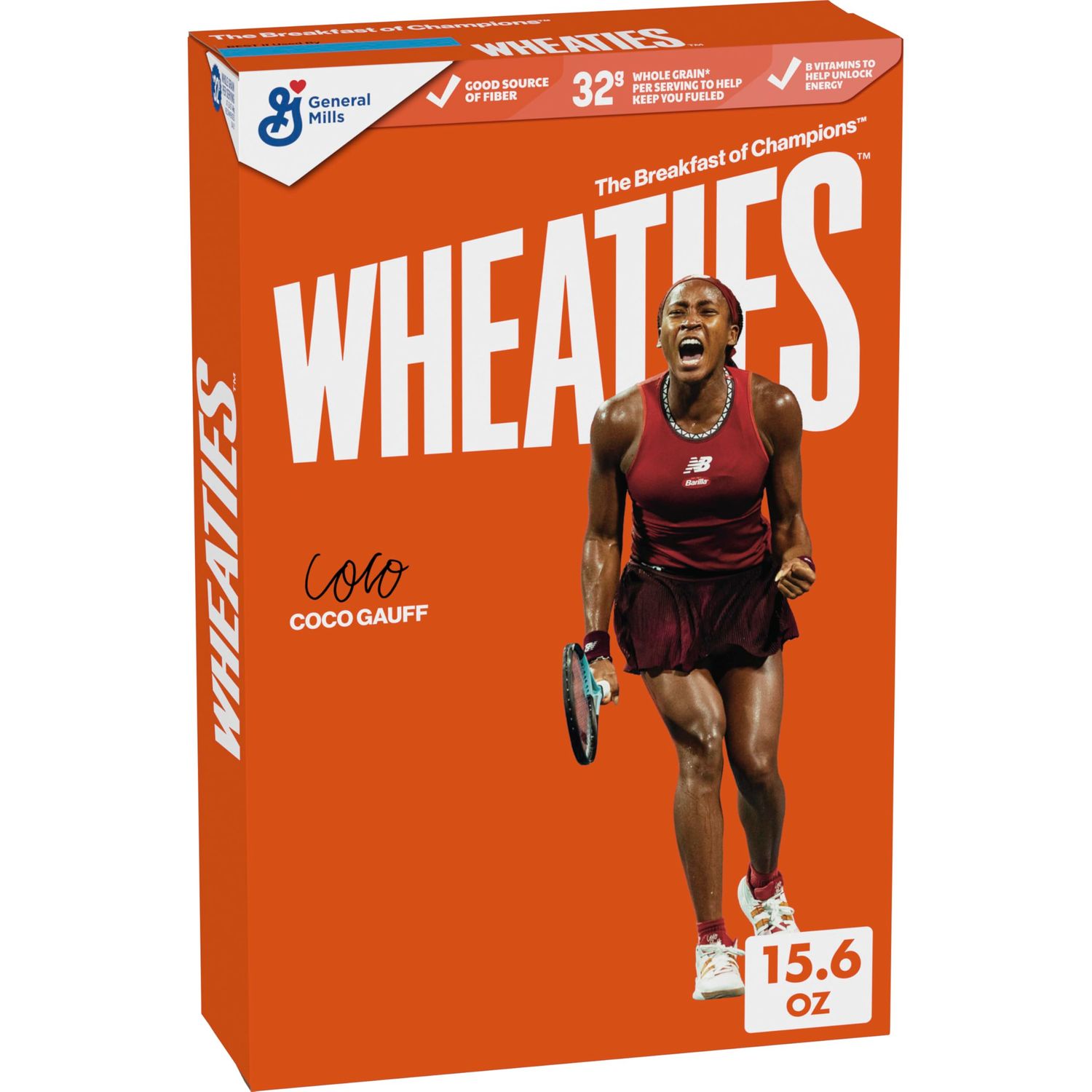 Wheaties Breakfast Cereal, Breakfast of Champions, 100 Whole Wheat Flakes, 15.6 oz