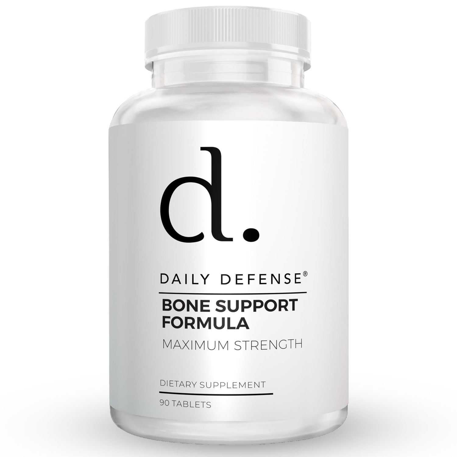 Calcium Supplements for Women Men - Daily Defense Bone Support Formula with Calcium 1000mg, Magnesium, L-Lysine HCl, More - for Better Flexibility Mobility - 90 Easy to Swallow Calcium Tablets