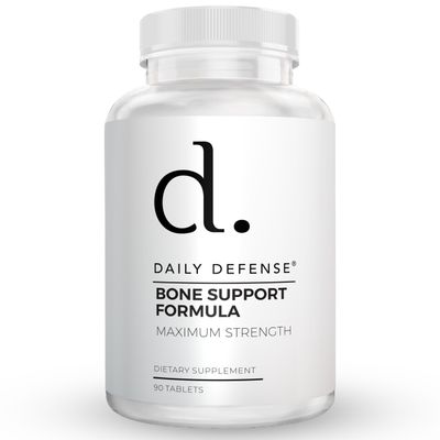 Calcium Supplements for Women Men - Daily Defense Bone Support Formula with Calcium 1000mg, Magnesium, L-Lysine HCl, More - for Better Flexibility Mobility - 90 Easy to Swallow Calcium Tablets