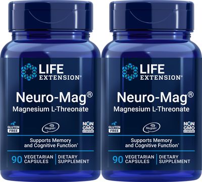Life Extension Neuro-mag Magnesium L-threonate, 90 Count (Pack of 2)