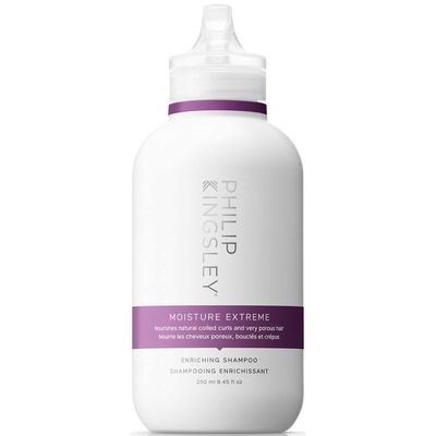 PHILIP KINGSLEY Moisture Extreme Enriching Shampoo For Curly, Dry, Damaged Hair Moisturizes, Hydrates and Adds Shine Detangles and Controls Frizz, Adds Shine 8.4oz