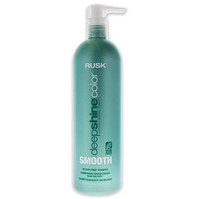 RUSK Deepshine Color Smooth Sulfate Free Shampoo, Long Lasting, Nourishes Hair, Controls Frizz and Protects Color, 25 fl. oz.