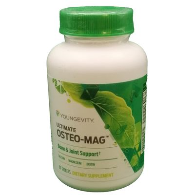 Youngevity Ultimate Osteo-Mag - Magnesium 200 Vitamins B6, B12, Folate - Essential Co-Factors for Bone Joint Health, Stress Support, Healthy Teeth - 60 Capsules (Pack of 1)