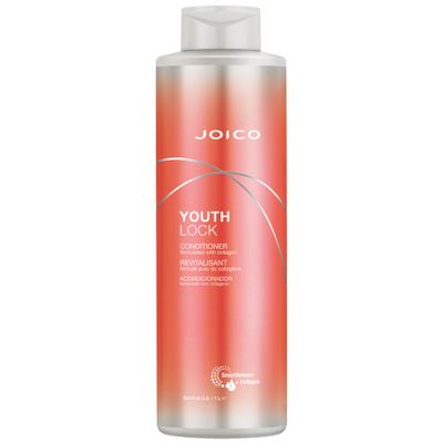 Joico YouthLock Conditioner Formulated With Collagen Youthful Body Bounce Reduce Breakage Frizz Soften Detangle Hair Boost Shine Sulfate Free With Arginine 33.8 Fl Oz
